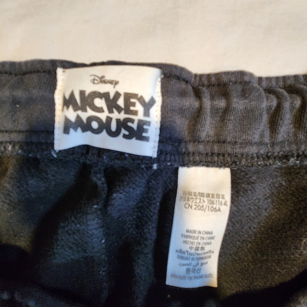 Disney Mickey Mouse Genuine Mousewear Black Streetwear Jogger Pants Size XL - Picture 2 of 9